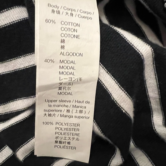 Gap XL Navy and White Stripe Long Sleeve Top - Picture 6 of 6